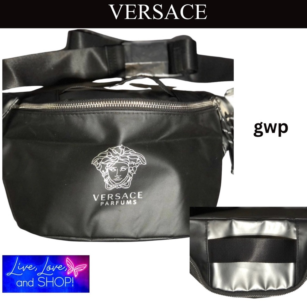 VERSACE Medusa Parfums Belt Bag/Fanny Pack/Travel Pouch/Crossbody, EUC